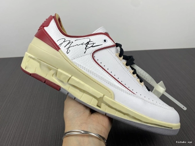 DJ4375-106 Jordan White Low Retro SP Red 2 Off-White 0808